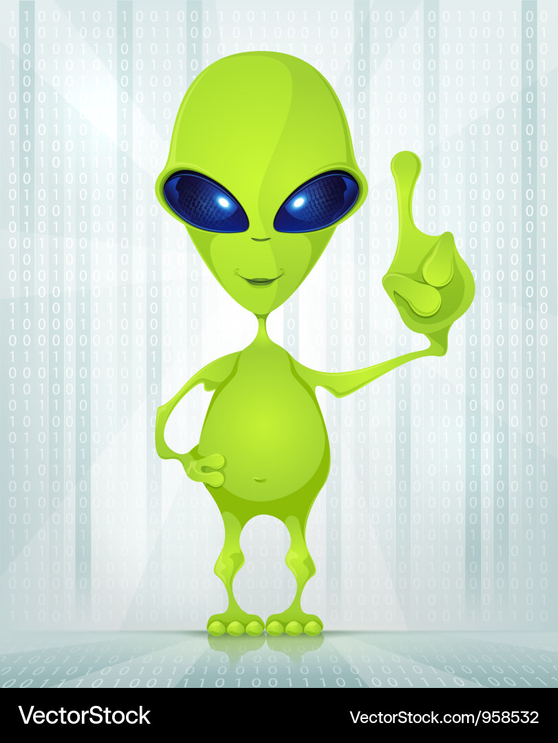 Friendly Alien Character Vector Image