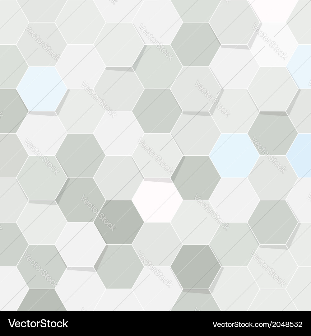 Geometric Hexagon Tile Pattern Vector Image