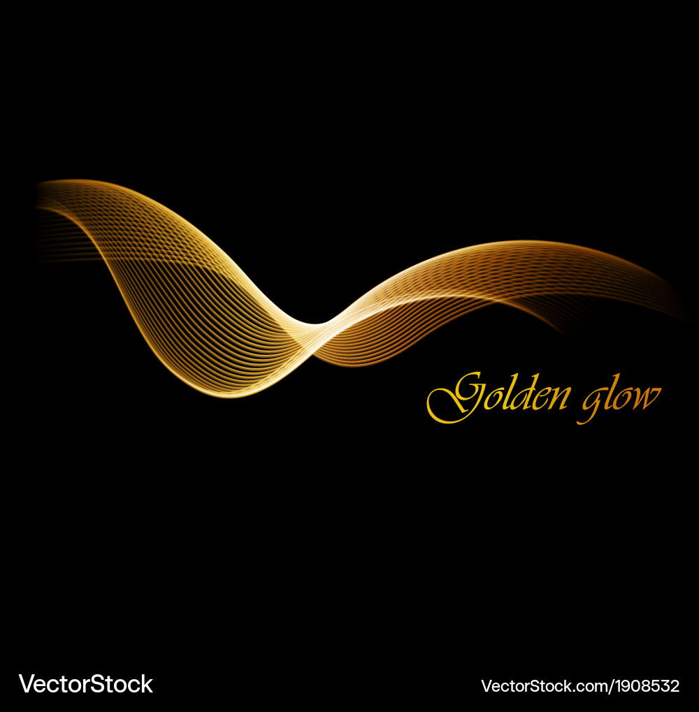 Golden Abstract Background with Line Vector Image