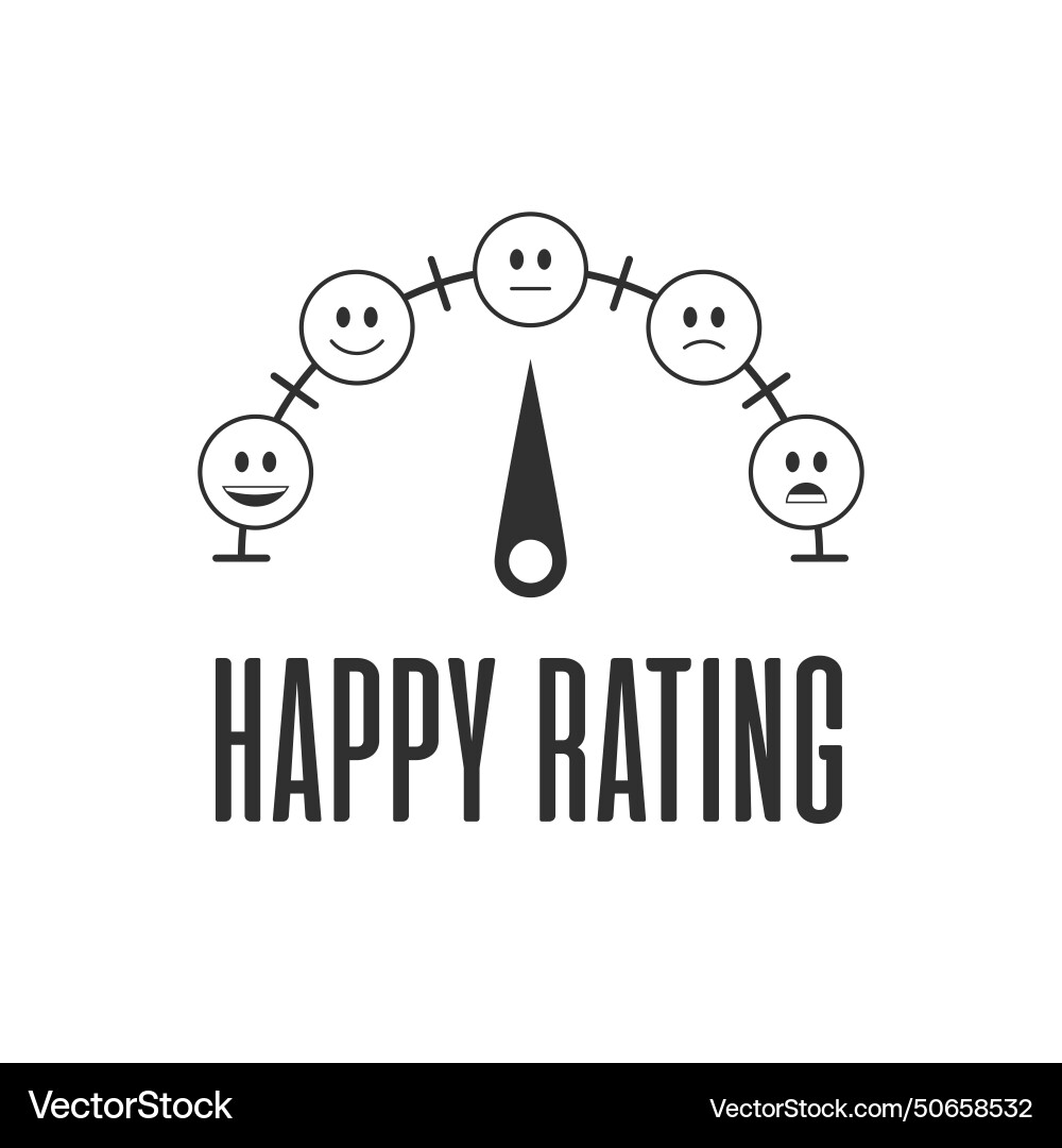 Happy indicator in flat style scale with arrow Happy indicator in flat style scale with arrow Vector Image