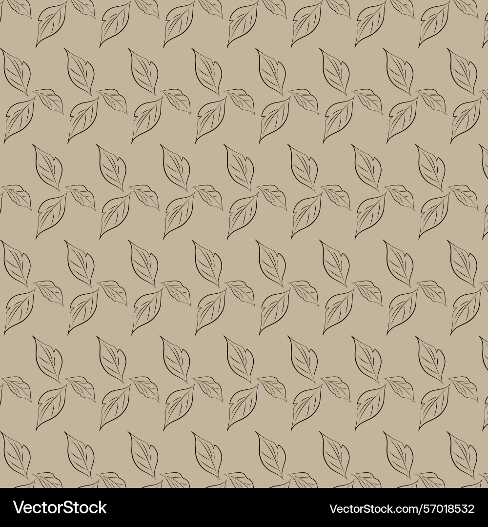 Leaf pattern design vector image