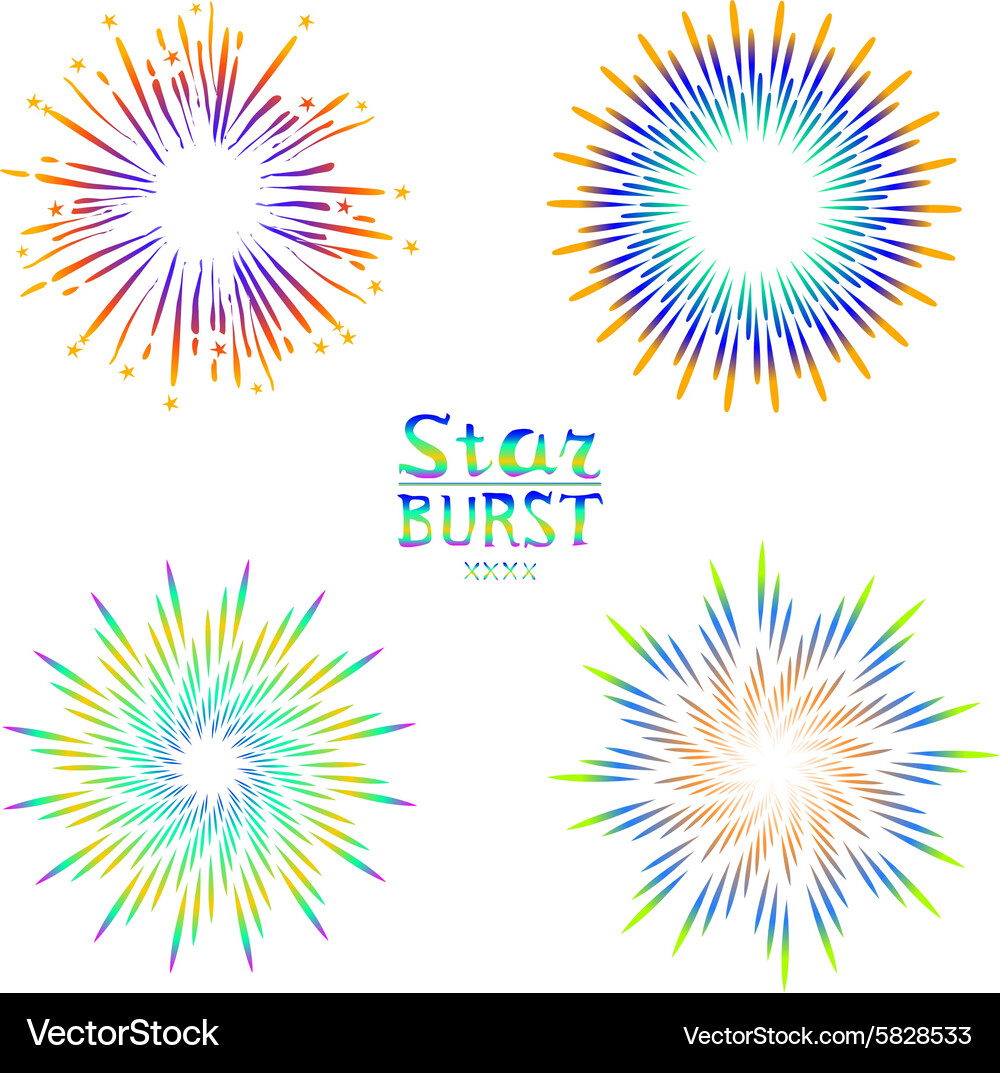 Background design with abstract fireworks Vector Image