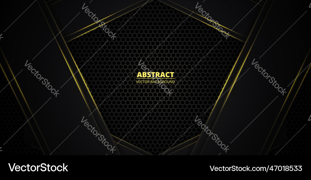 Black abstract background with hexagon grid Black abstract background with hexagon grid vector image