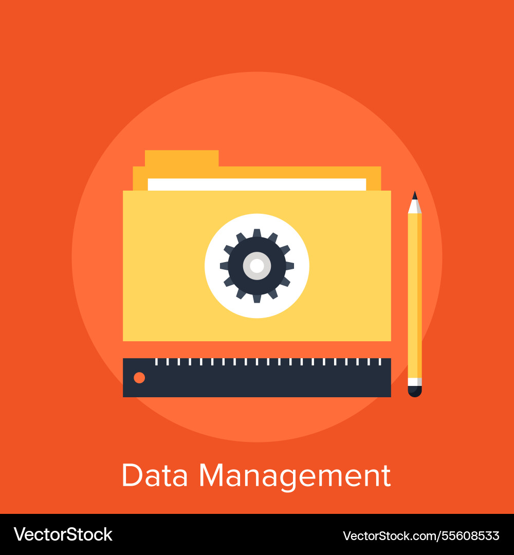 Data management concept Royalty Free Vector Image
