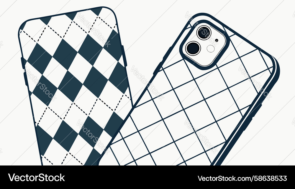 Diamond argyle pattern phone cases stylish tech Vector Image