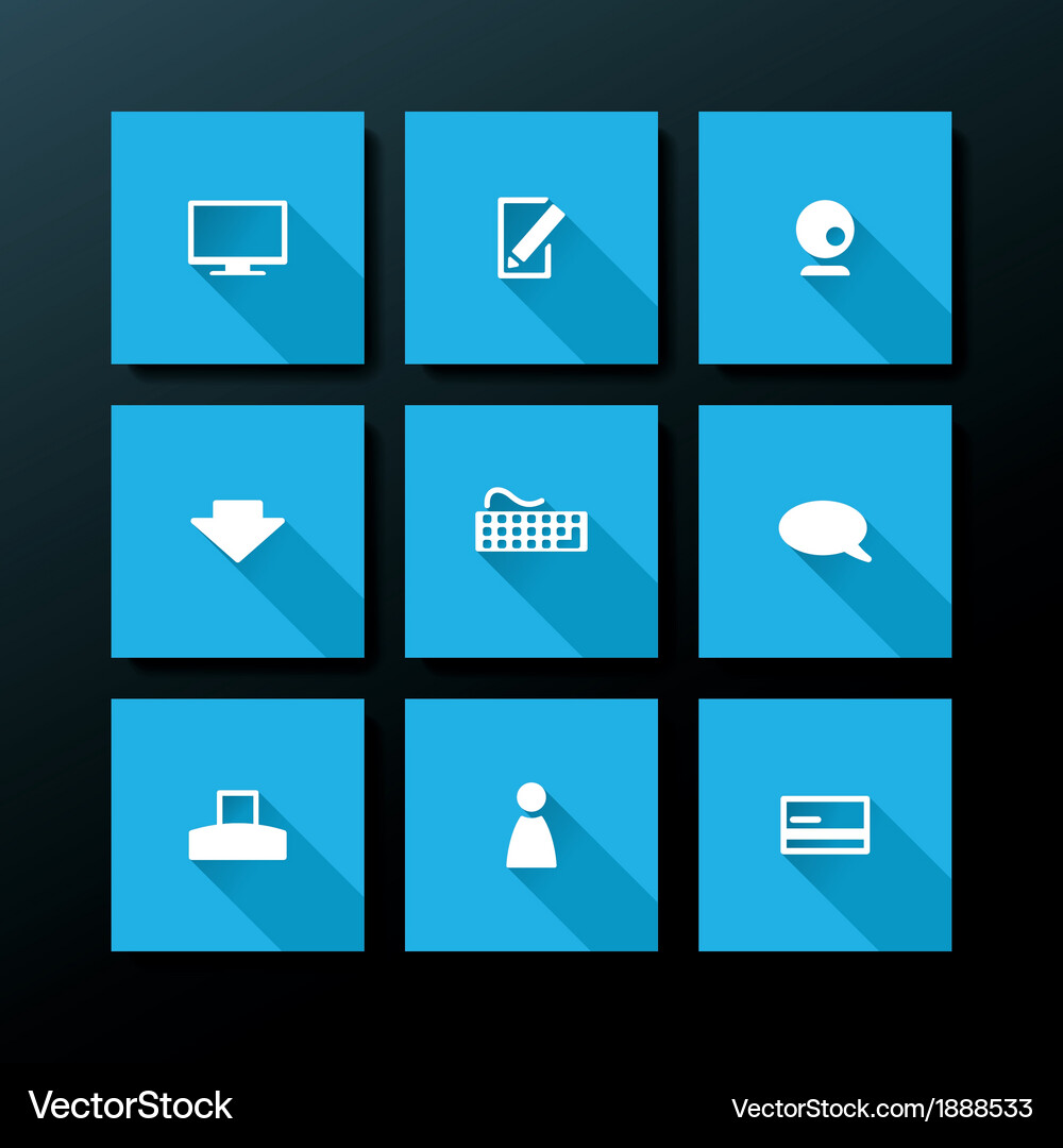 Flat web icon set Vector Image