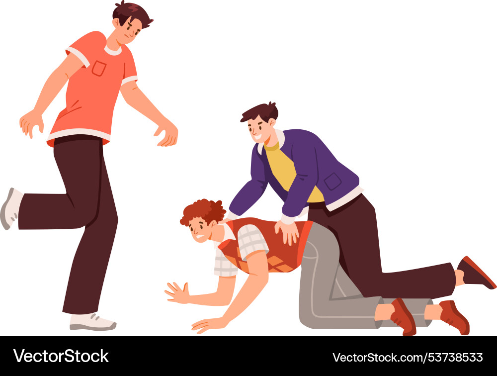 Man fighting and beating with aggression Man fighting and beating with aggression Vector Image