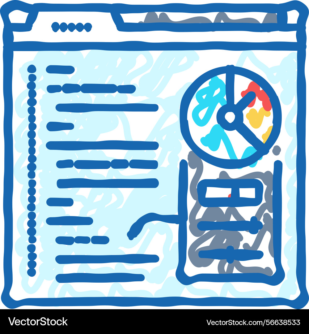 Performance optimization software icon doodle Performance optimization software icon doodle vector image