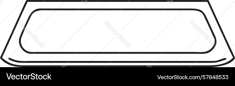 Simple empty rectangular serving tray versatile Vector Image
