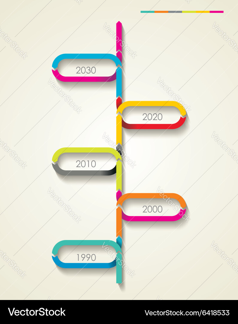 Time line design can be used for workflow layou Vector Image