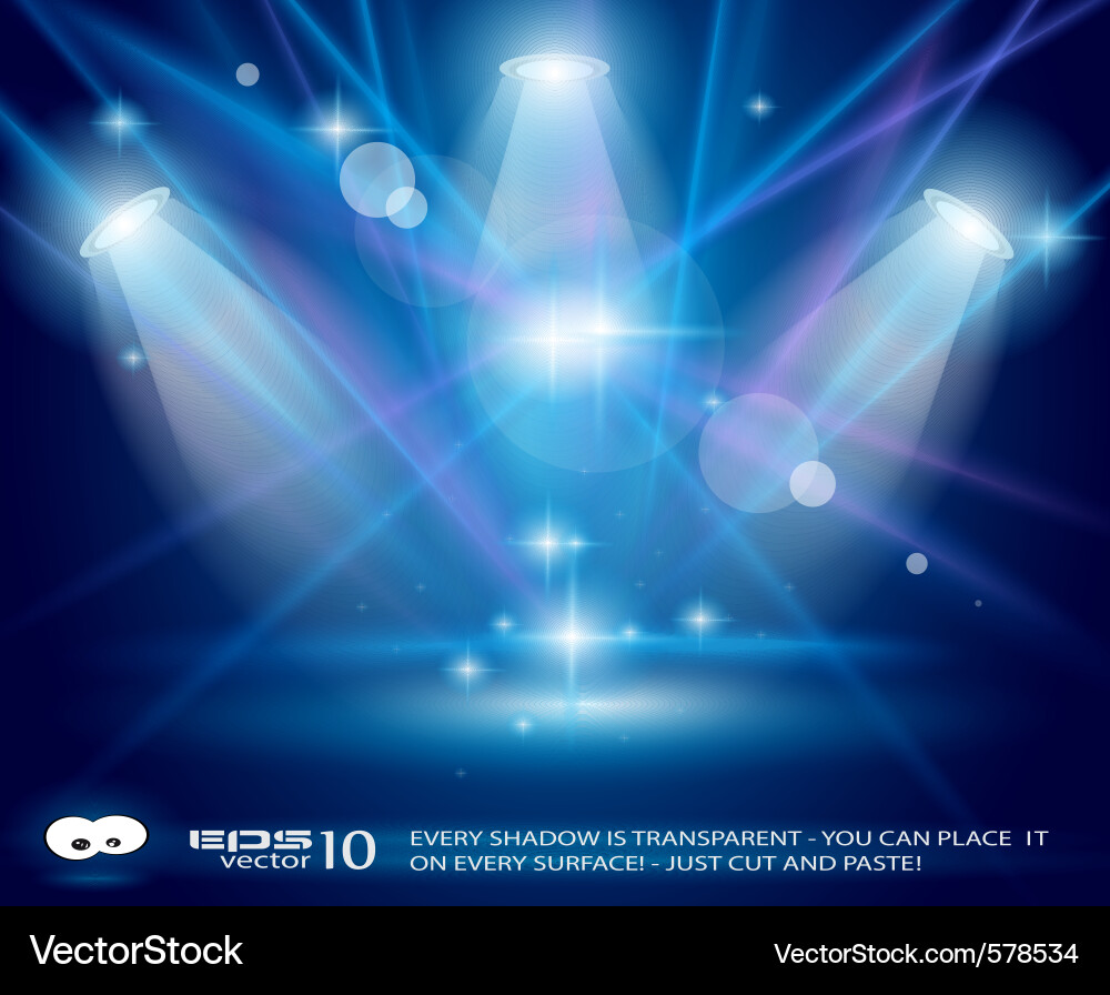 Dynamic Stage Lighting Vector Image