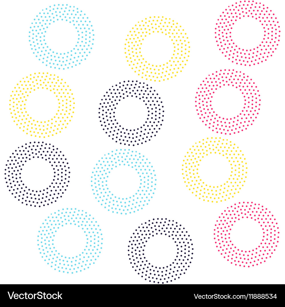 Pointillist Circle Pattern vector image
