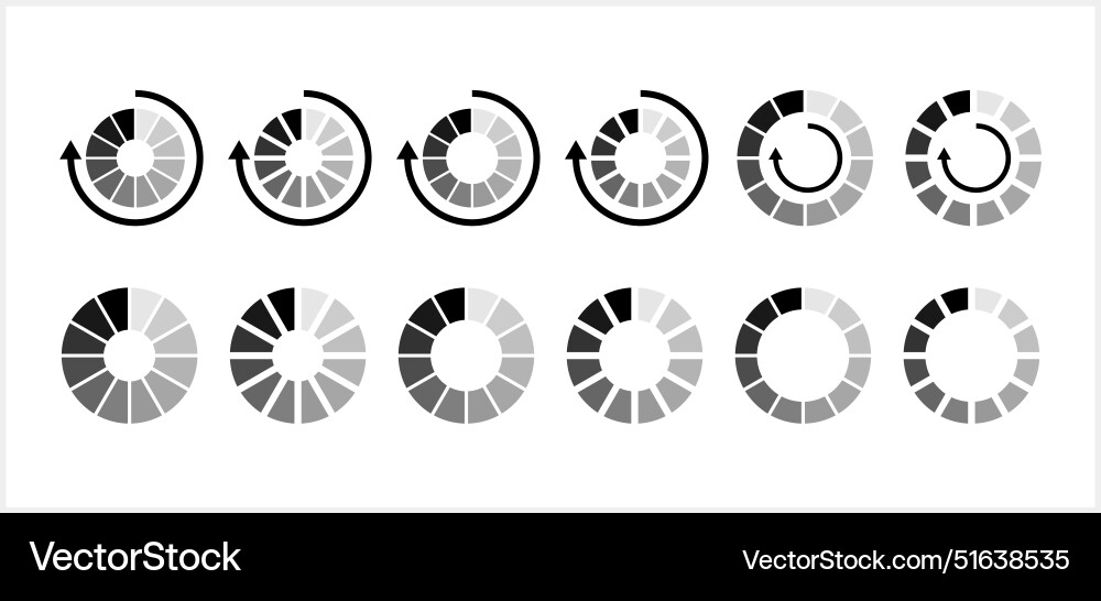 Circular loading icon circle waiting vector image
