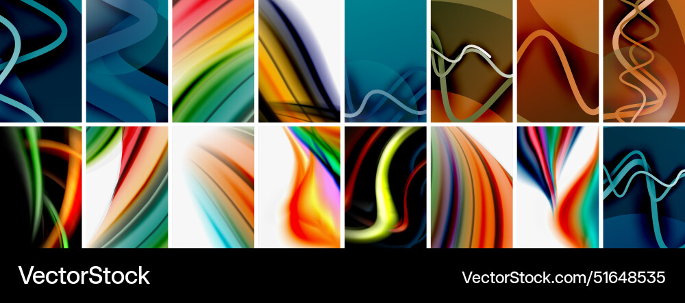 Collection of abstract background with waves Collection of abstract background with waves vector image