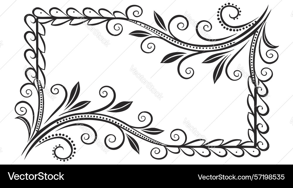 Decorative swirl frame element for elegant Vector Image