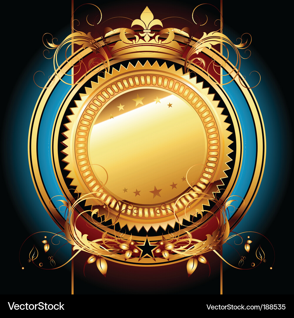 Elegant Gold Frame Vector Image