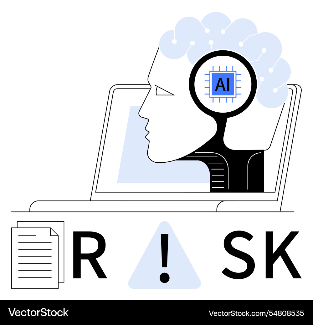 Evaluating ai risks with human interaction Evaluating ai risks with human interaction Vector Image
