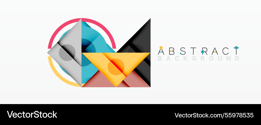 Geometric abstract design with layered triangles Vector Image