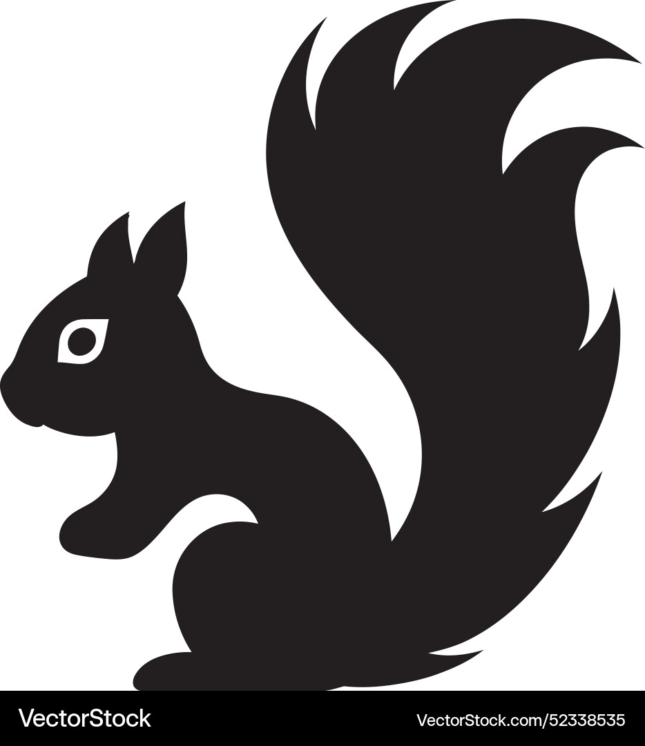 Intriguing squirrel shadowed squir Vector Image