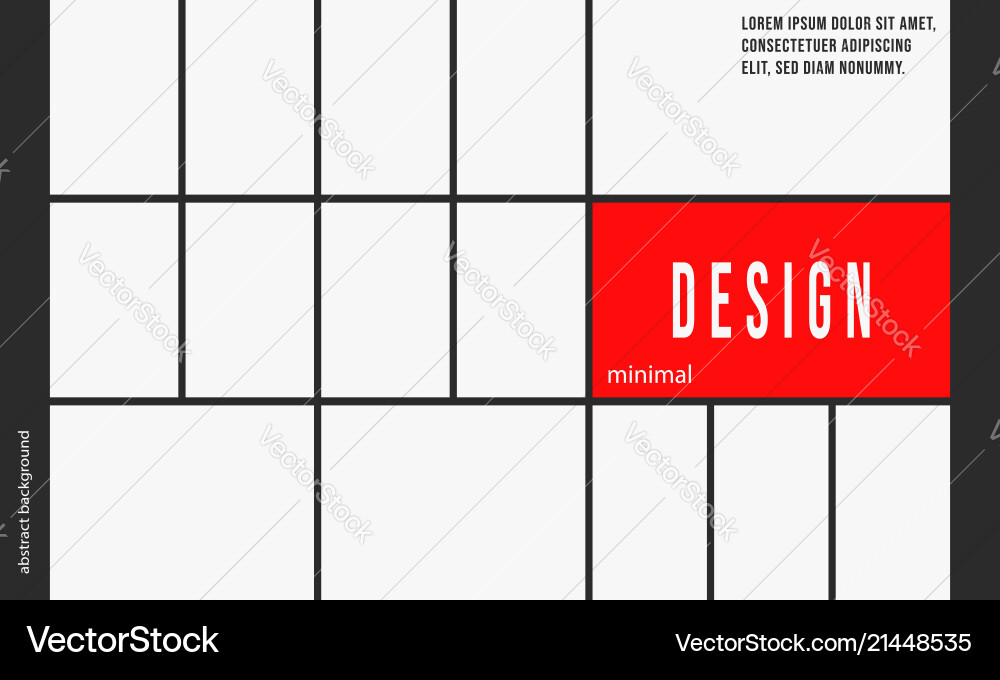 Minimal design background template Minimal design background template vector image