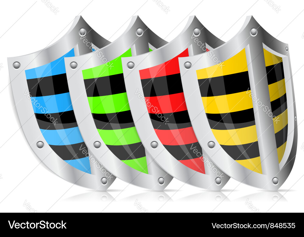 Shield Collection - Security Set Vector Image