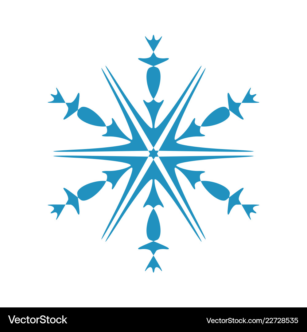 Simple isolated snowflake Simple isolated snowflake vector image