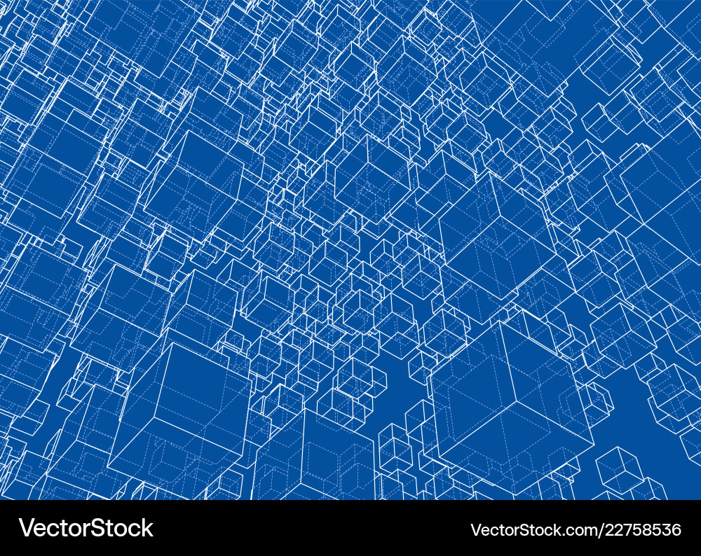 Abstract boxes background Vector Image