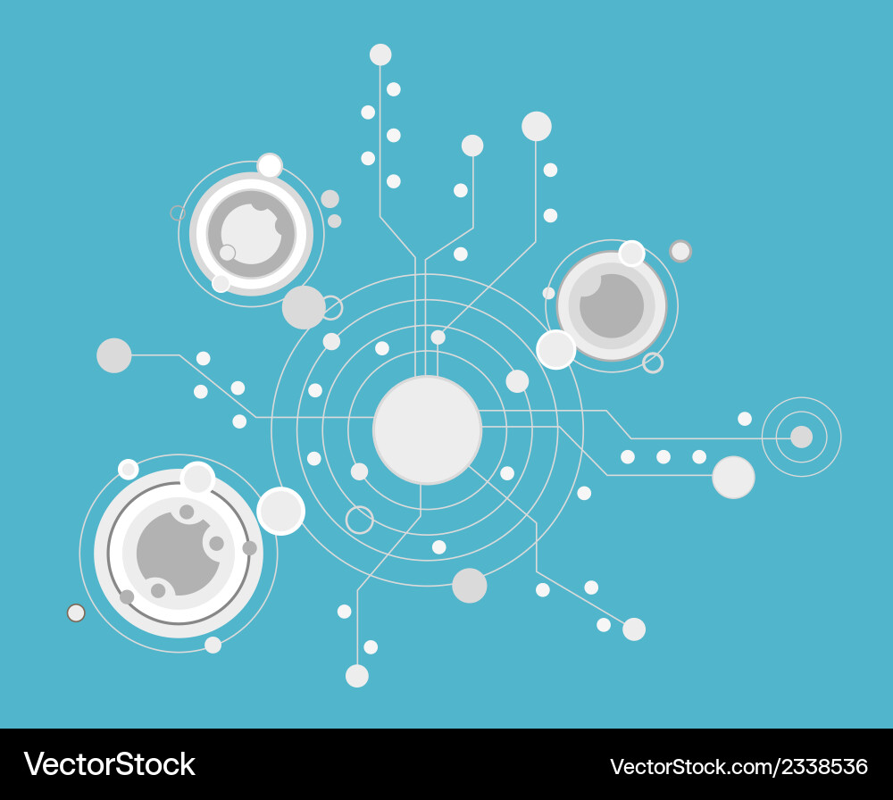 Abstract Circuit Technology Network Vector Image