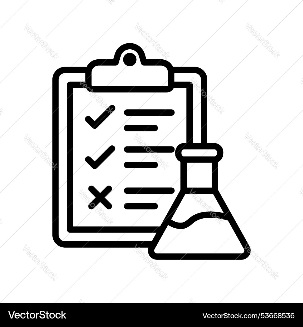 Check list icon outline style design isolated Vector Image