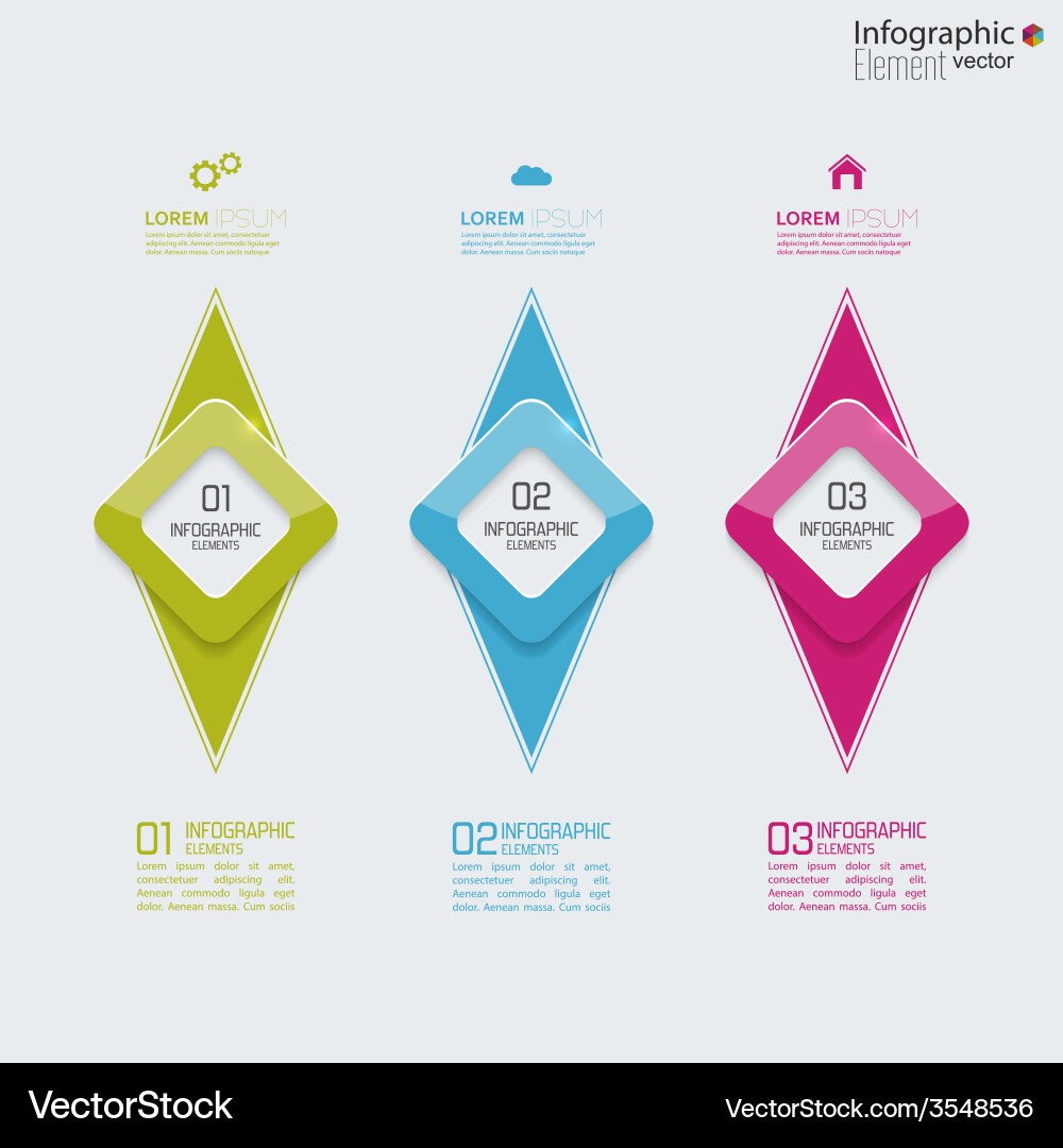 Comparative chart with templates for presentation vector image