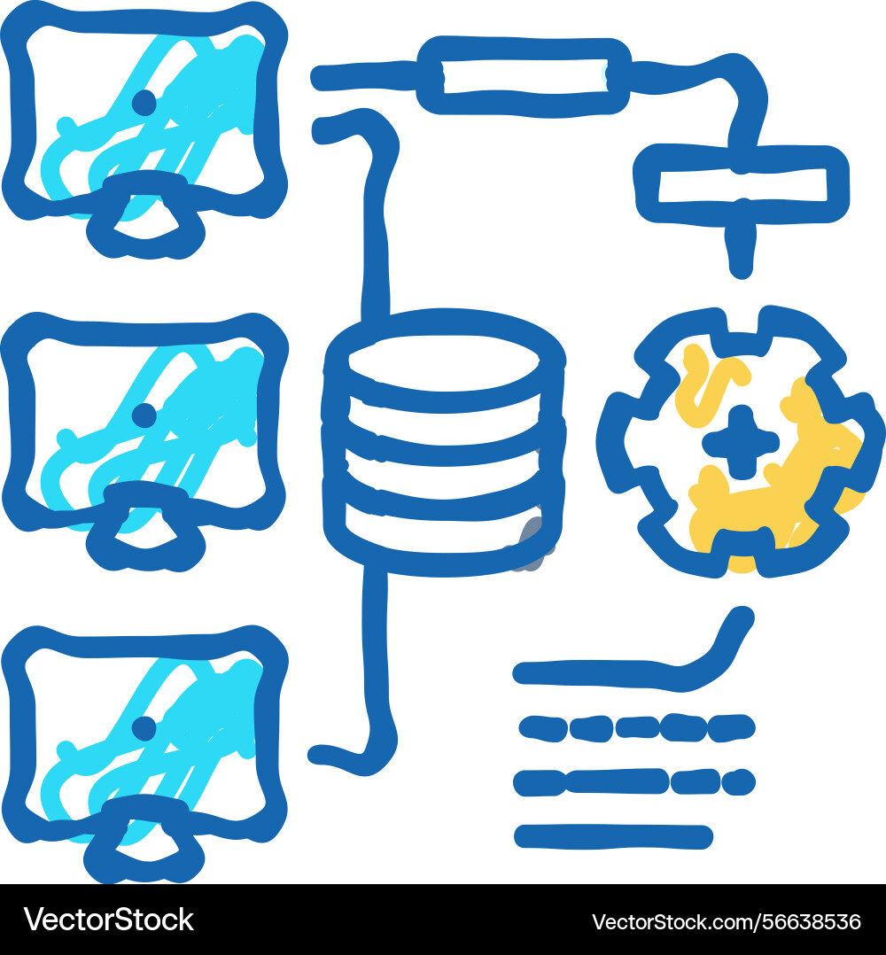 Continuous integration software icon doodle Continuous integration software icon doodle vector image