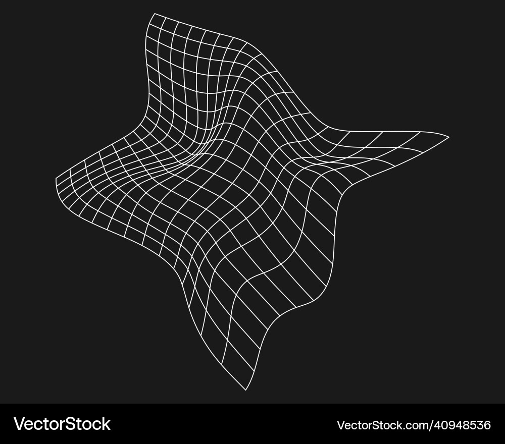 Cyber distorted grid retro punk design element Cyber distorted grid retro punk design element Vector Image