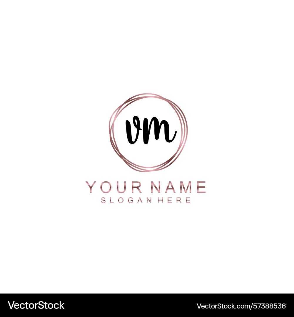 Elegant vm initial logo designs with artistic Elegant vm initial logo designs with artistic Vector Image