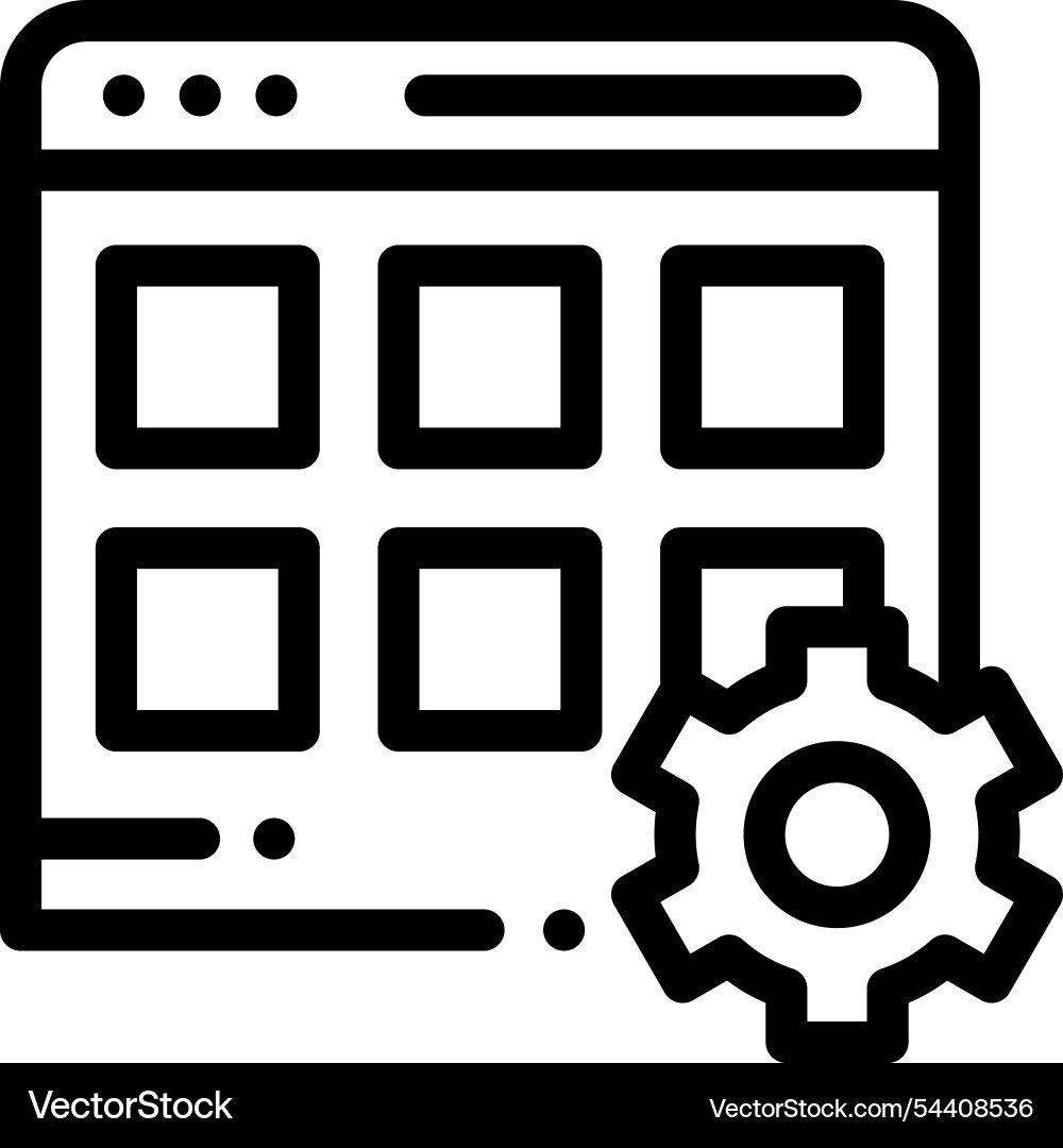 Interface icon thin linear style design isolated Interface icon thin linear style design isolated vector image