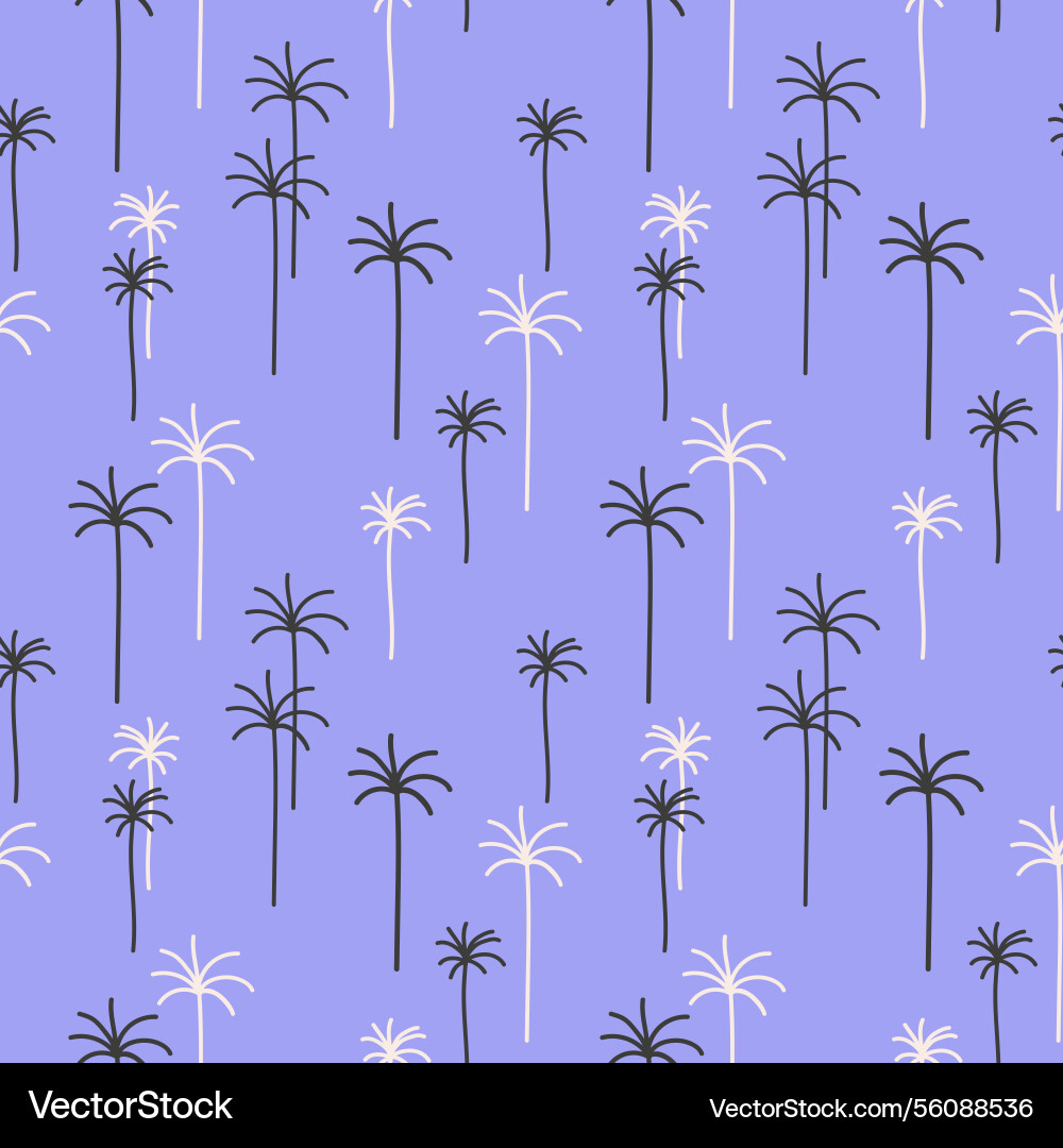 Seamless repeating pattern with palm trees Seamless repeating pattern with palm trees vector image