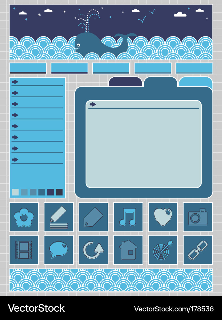 Web objects vector image