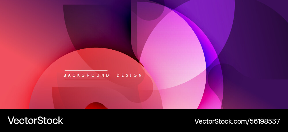 Abstract background features overlapping circles vector image