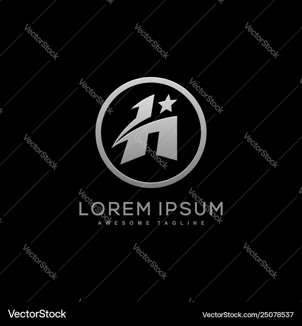 Abstract letter h design template Abstract letter h design template vector image
