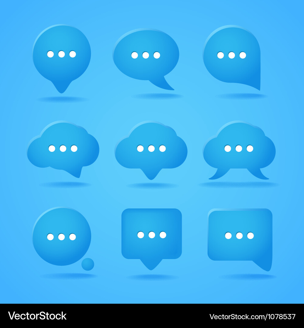 Abstract speech clouds ready for a text vector image
