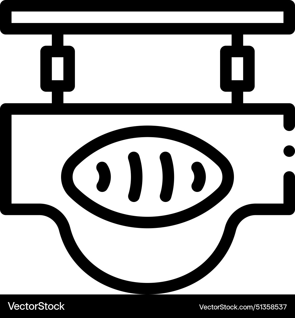Bakery icon thin linear style design isolated Vector Image