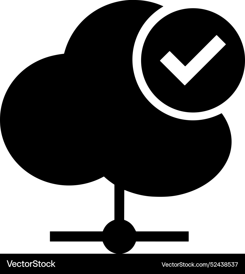 Cloud storage icon symbol image of the database Vector Image