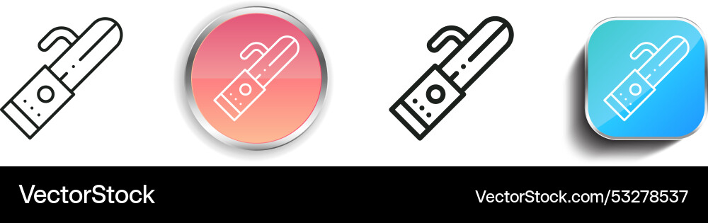 Curler icon thin linear regular and button style vector image