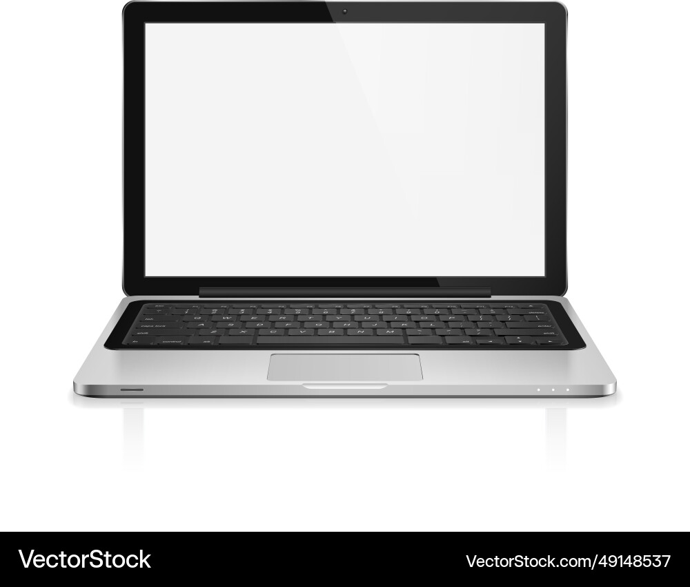 High detailed realistic of modern laptop High detailed realistic of modern laptop vector image