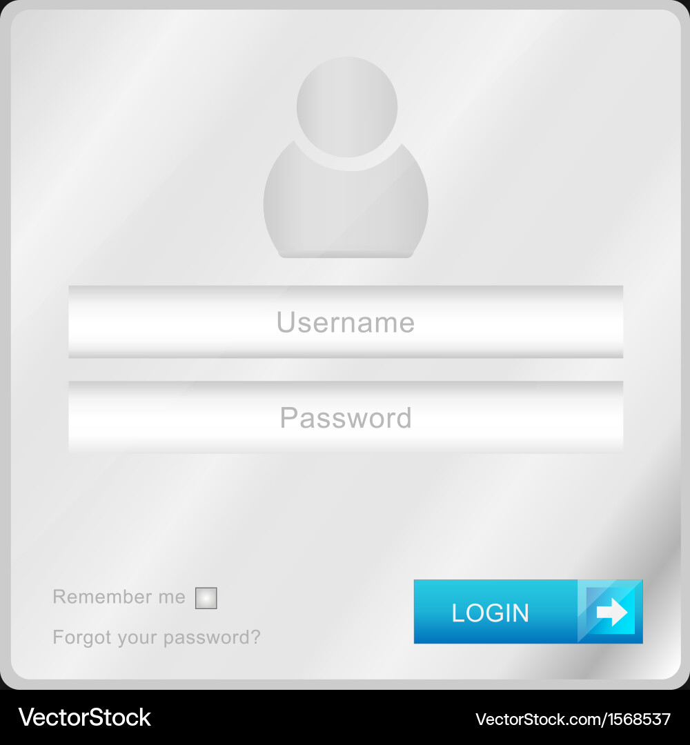 Login Form with Username and Password Fields vector image