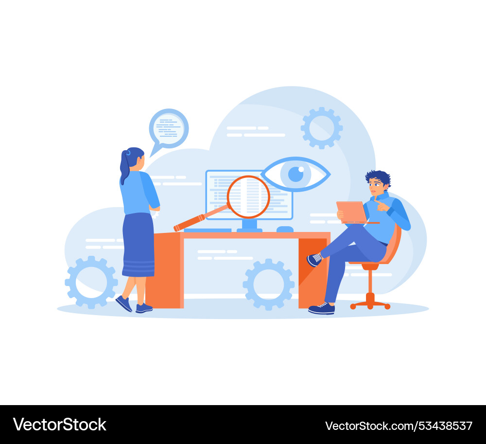 Online services on data encryption protect vector image
