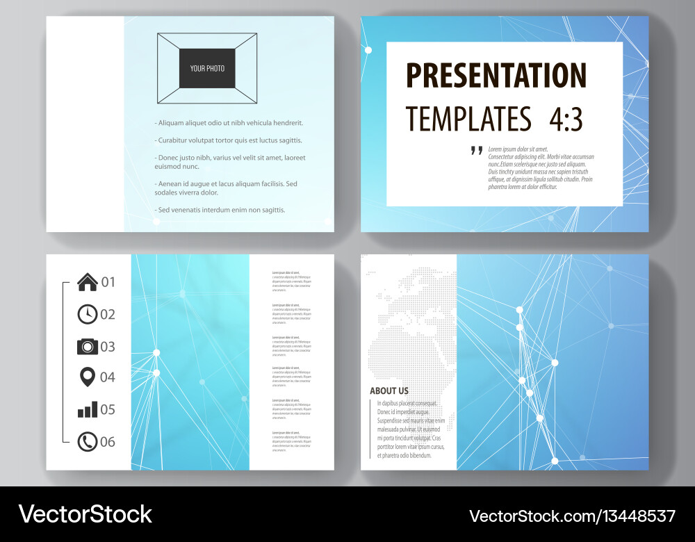 Set of business templates for presentation slides Set of business templates for presentation slides vector image
