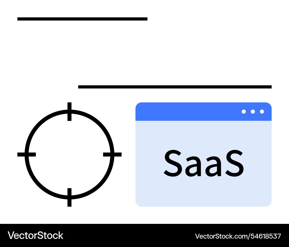 Targeting software as a service concept Targeting software as a service concept vector image