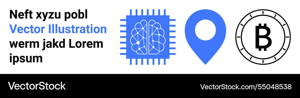 Artificial intelligence geolocation Artificial intelligence geolocation vector image
