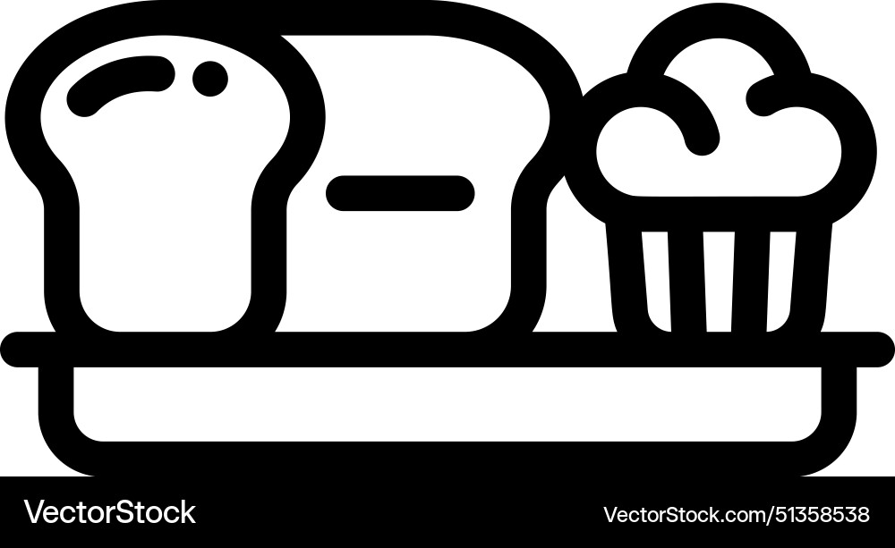 Bakery icon thin linear style design isolated Vector Image