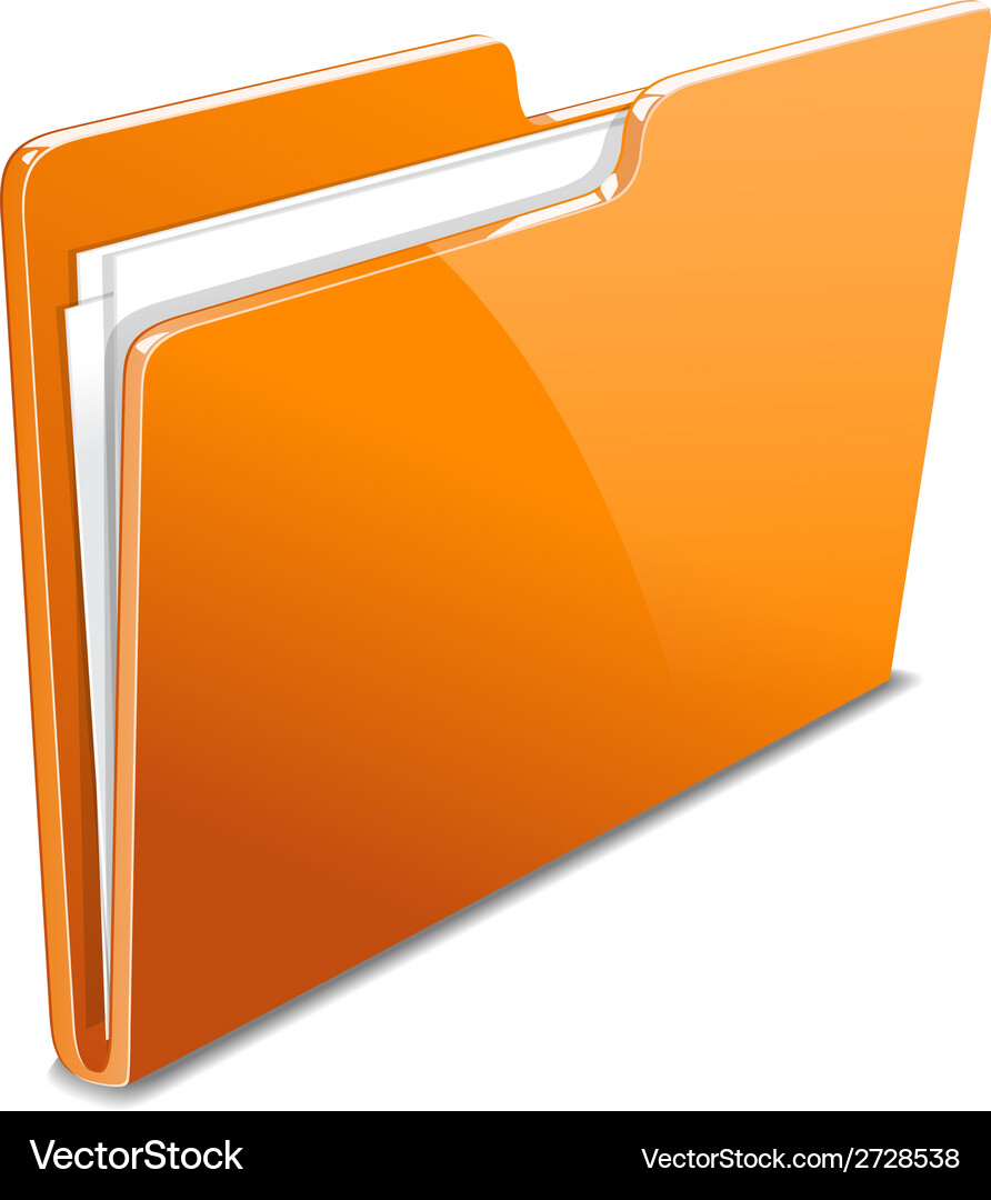 Business case color documents file folder manager Vector Image